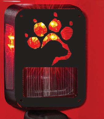 Dog paw tail light covers hotsell