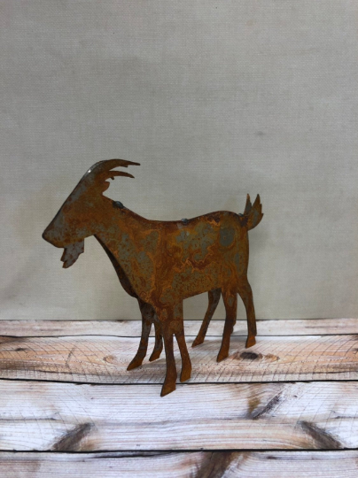 Goat Metal Art 6" 12" 18", Laser cut farmhouse decor will rust