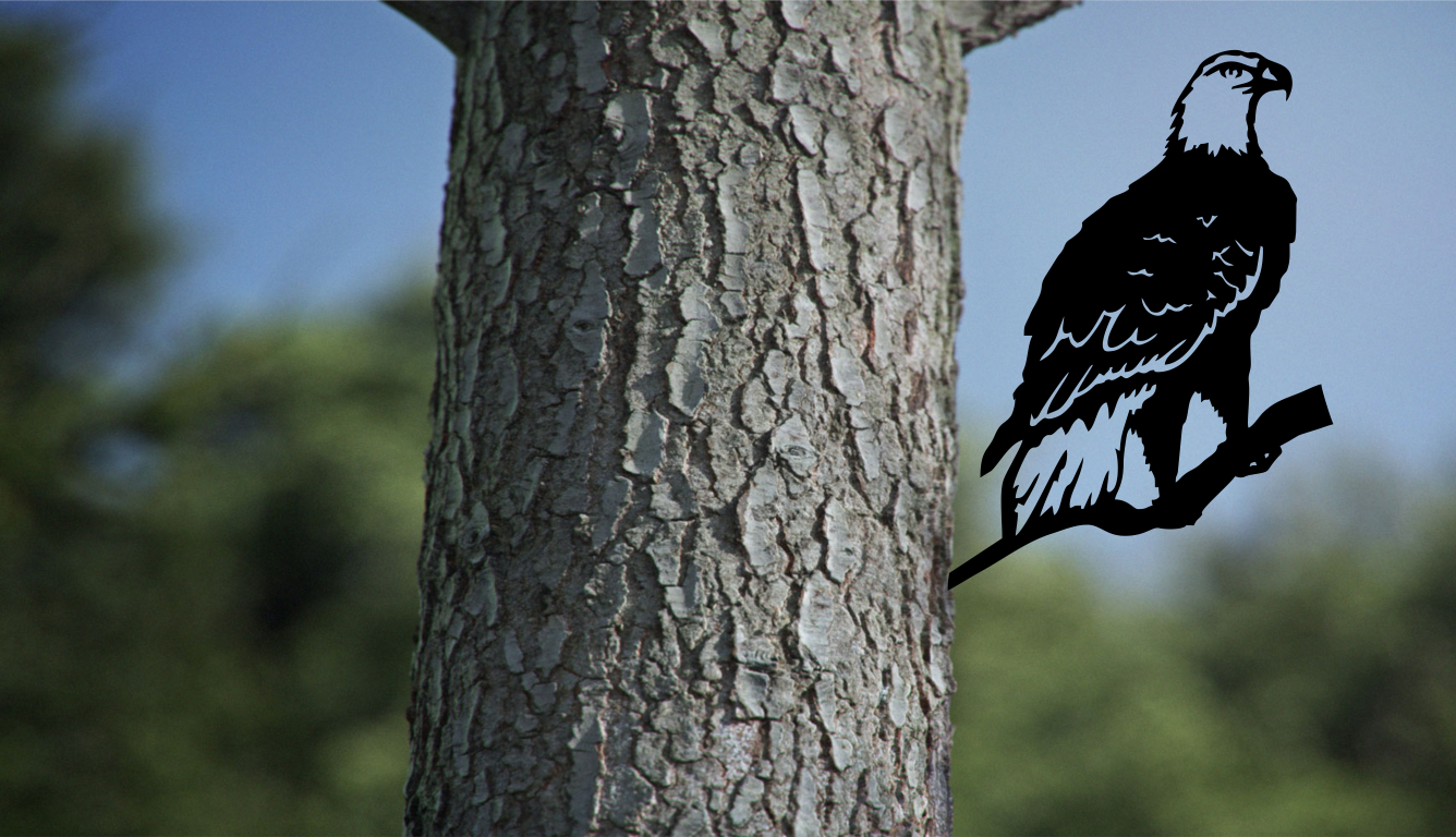 Eagle Bird On a Branch Tree Art Garden Yard Decoration Steel Animals Silhouettes