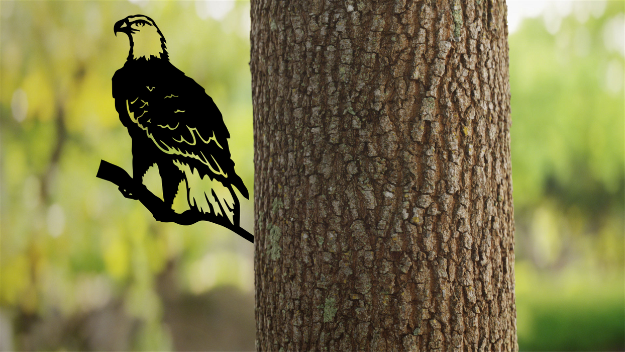 Eagle Bird On a Branch Tree Art Garden Yard Decoration Steel Animals Silhouettes
