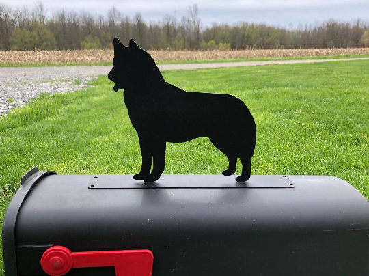 German Shepard Mailbox topper powder coated steel mail box