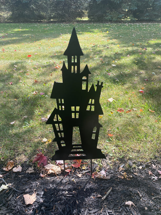 Haunted House Garden Yard Stake Halloween