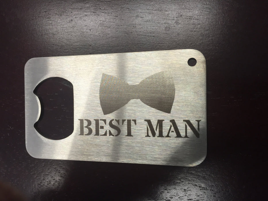 Best Man Bottle opener man card