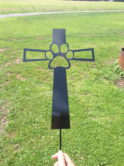 Pet Memorial Cross custom - Garden Stake - Dog