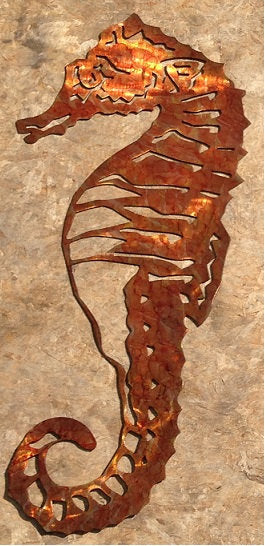Seahorse orange and yellow home decore