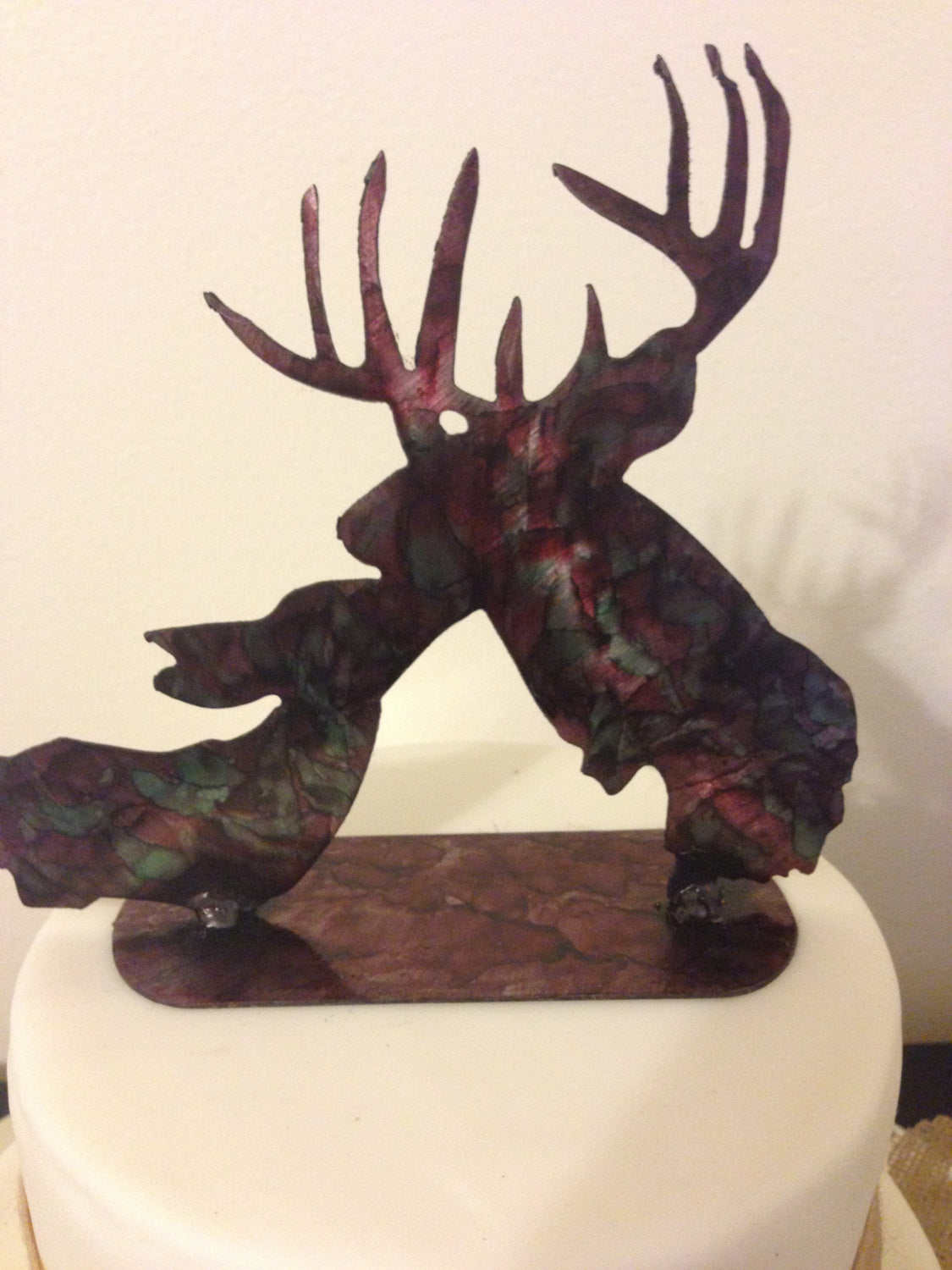 Deer Kiss cake topper