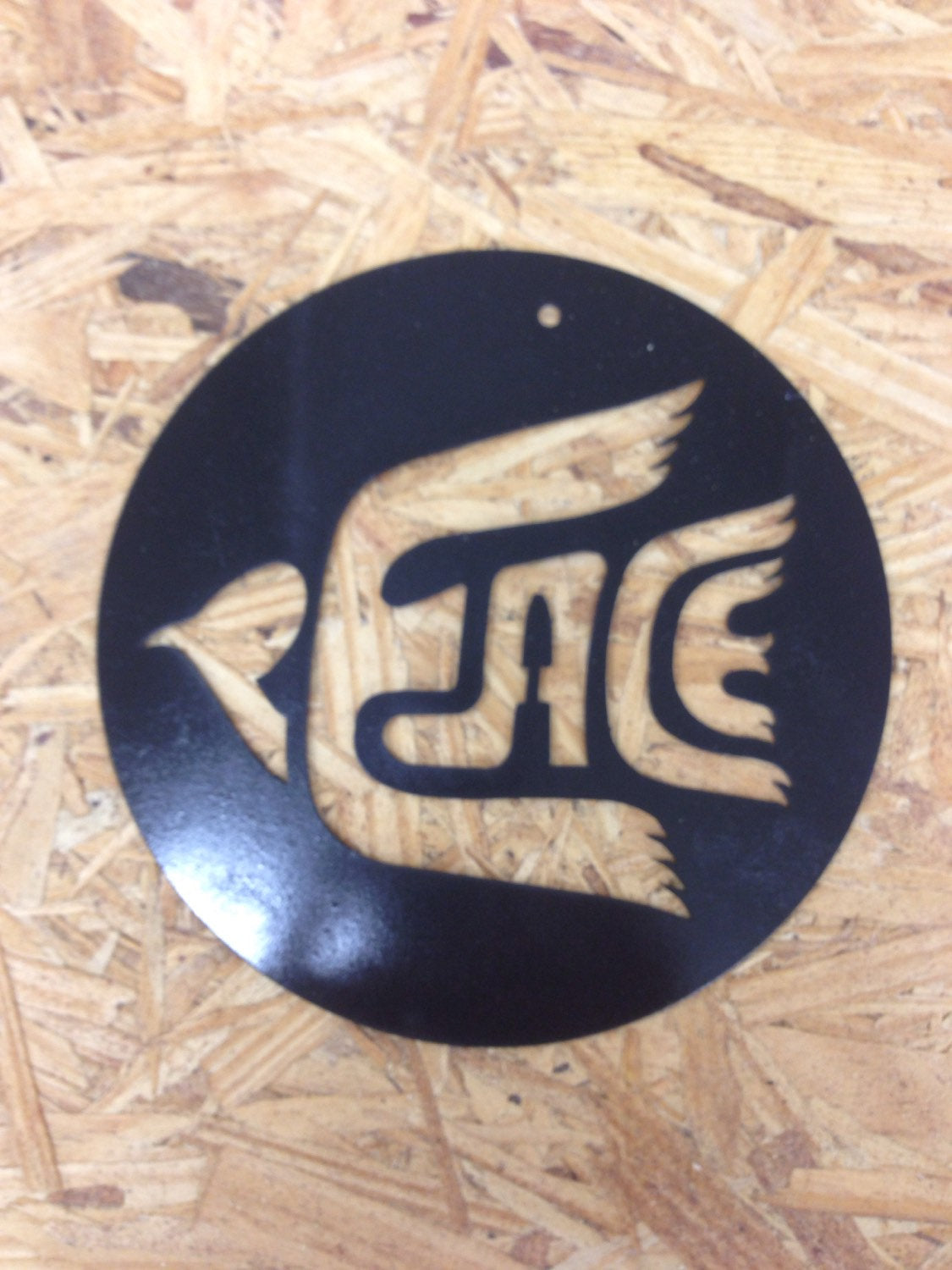 Peace sign metal art