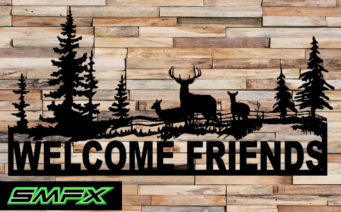 Deer welcome sign