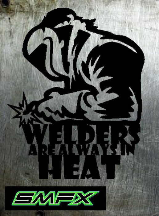 Welders are in heat metal sign