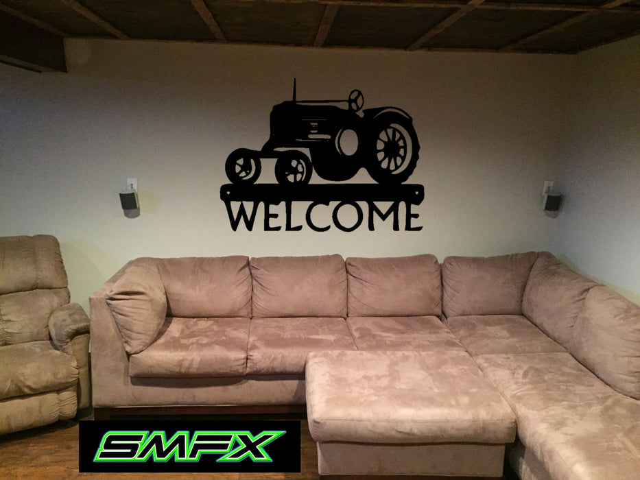 tractor welcome sign