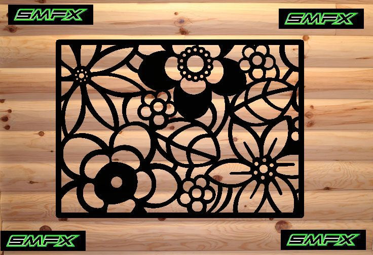 flower metal sign lattice
