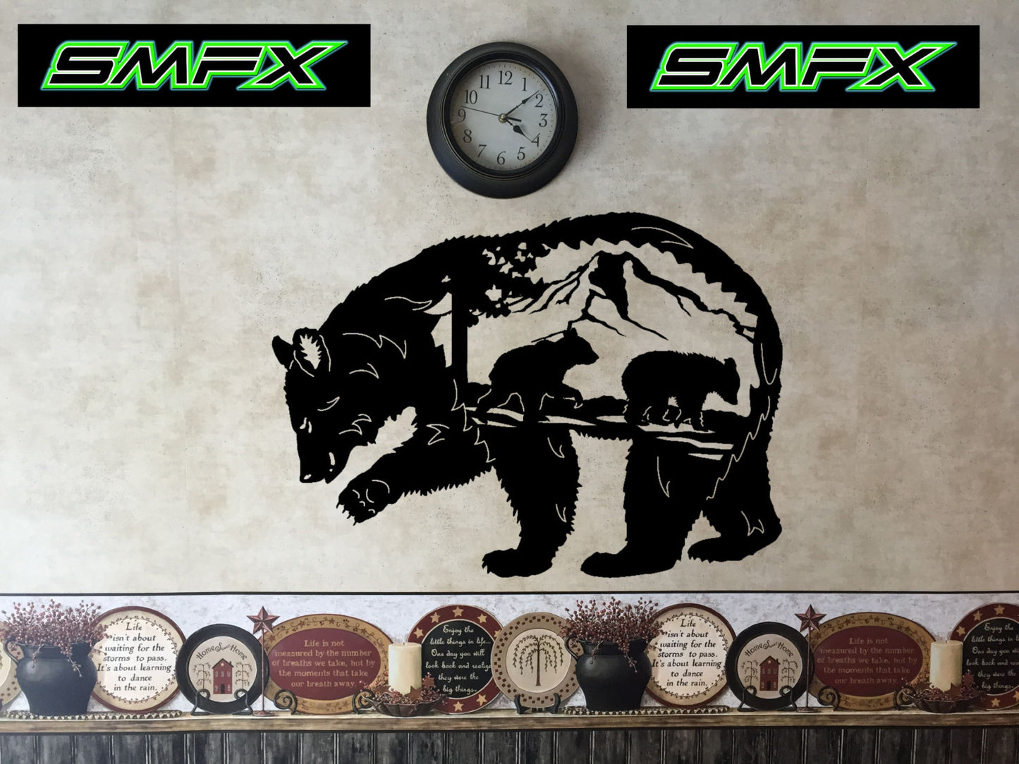 Bear Scene and Cubs