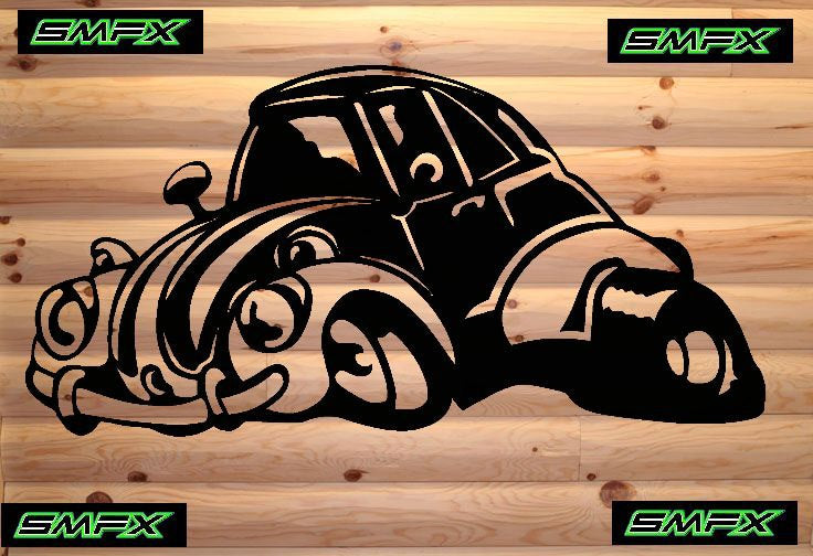 VW bug wall art punch bug volkswagen speed bug