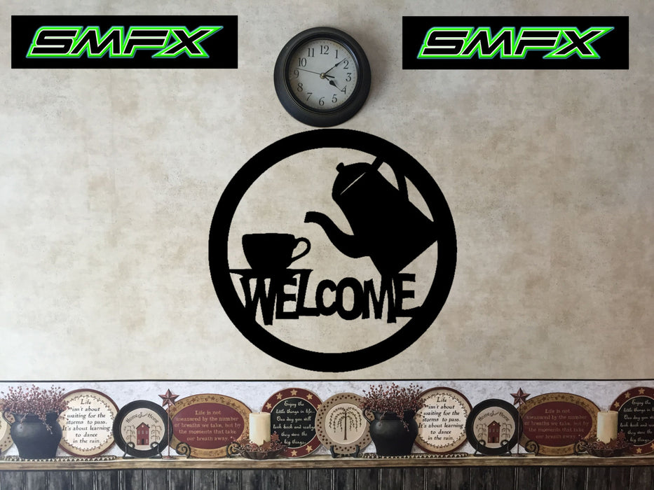Coffee Welcome sign