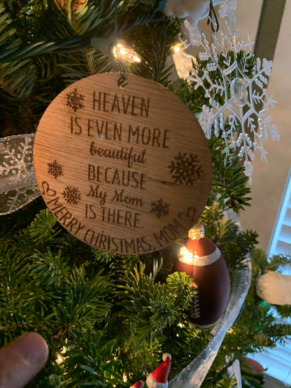 Heaven is Beautiful Ornament Memorial