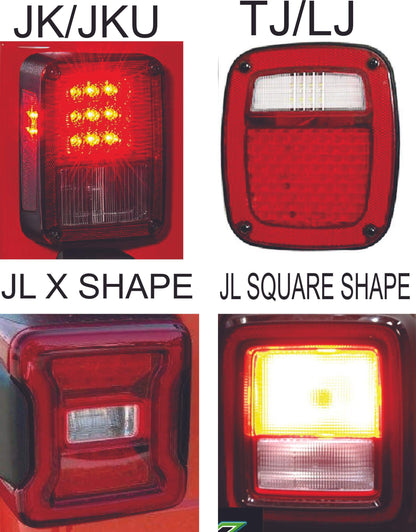 Fox tail light cover pair