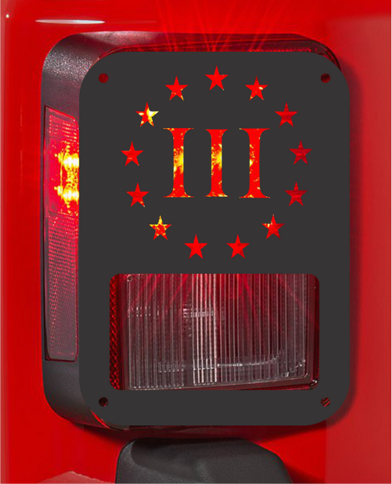 The 3 Percent tail light cover pair