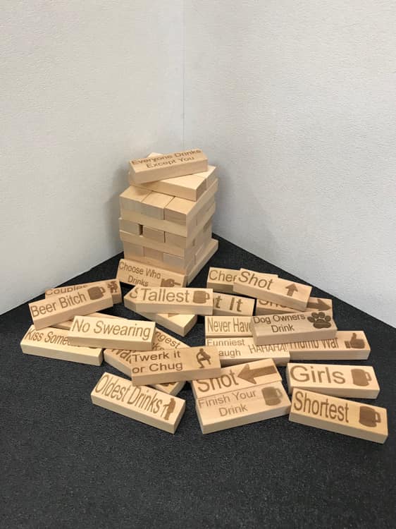 Blocks Drinking Game Adult Party Game like jenga