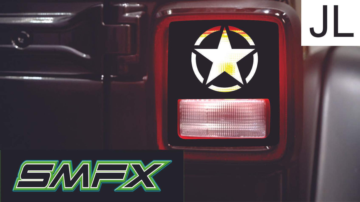 5 Point star Texas tail light cover pair