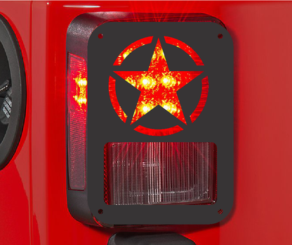 5 Point star Texas tail light cover pair