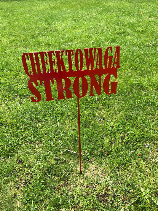 Cheektowaga RED Strong Yard stake