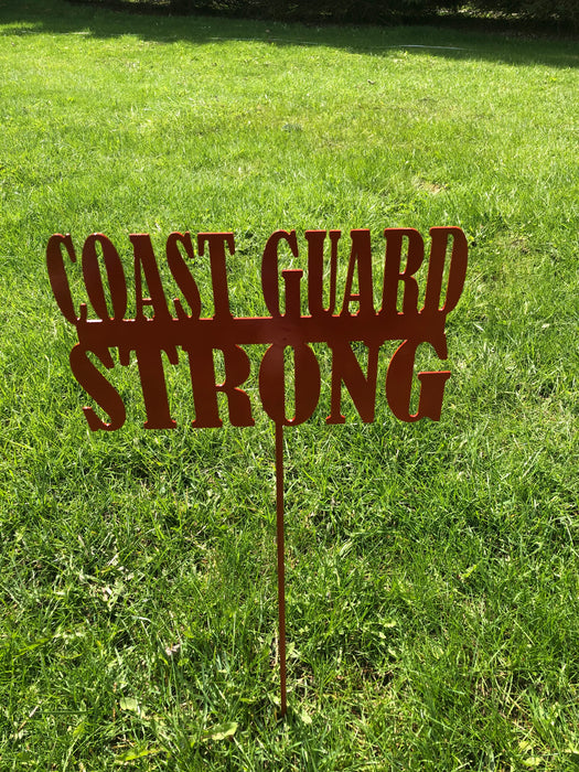 Coast Guard Strong Yard stake