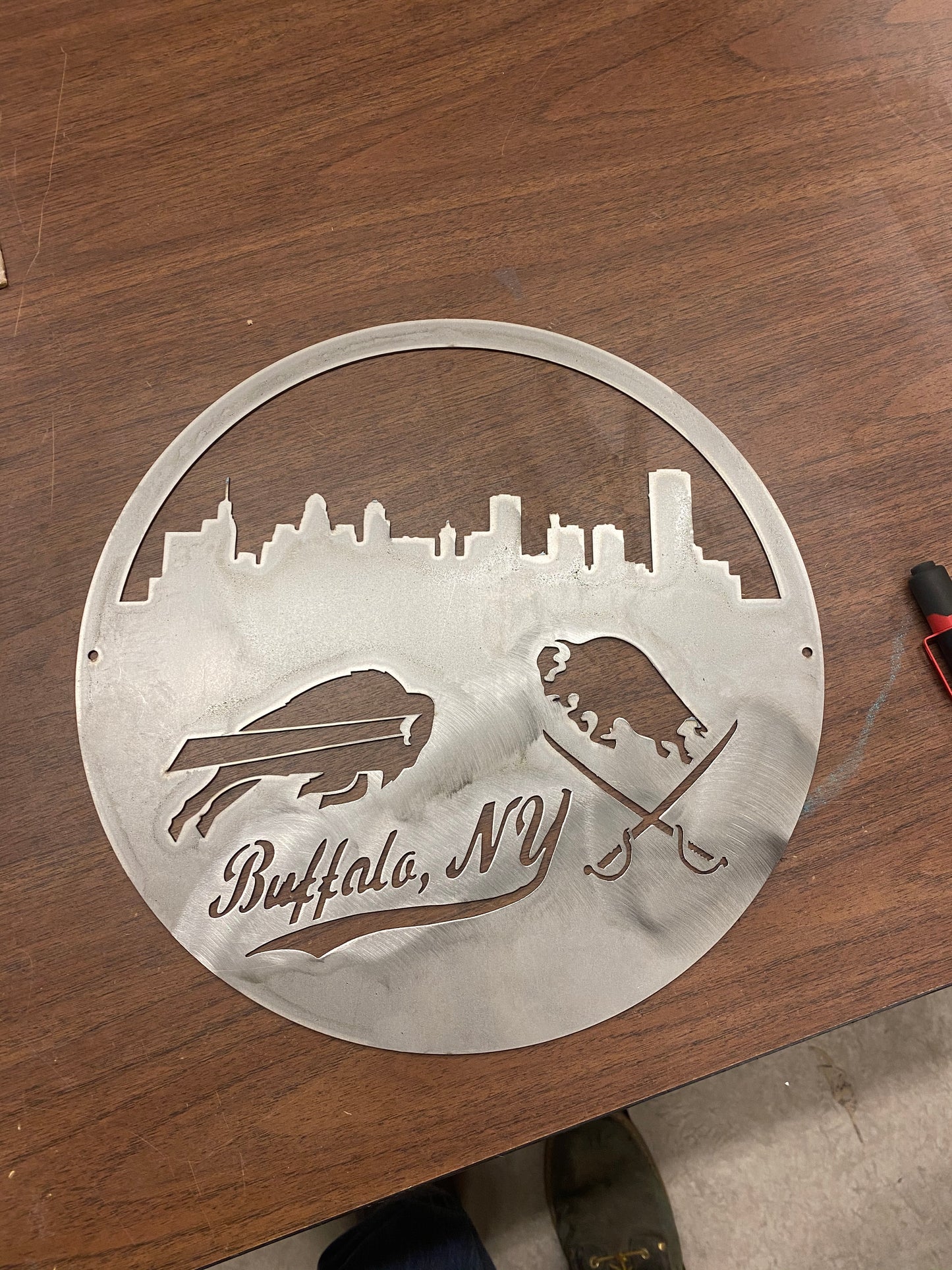 Buffalo NY metal wall art sign home decor