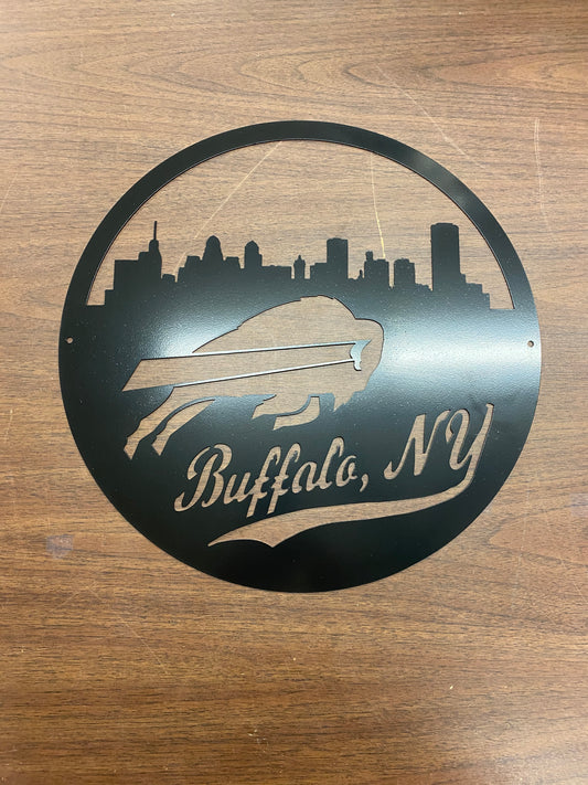 Buffalo NY metal wall art sign home decor