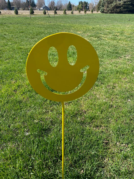 Smile Emoji Garden Yard Stake garden stake