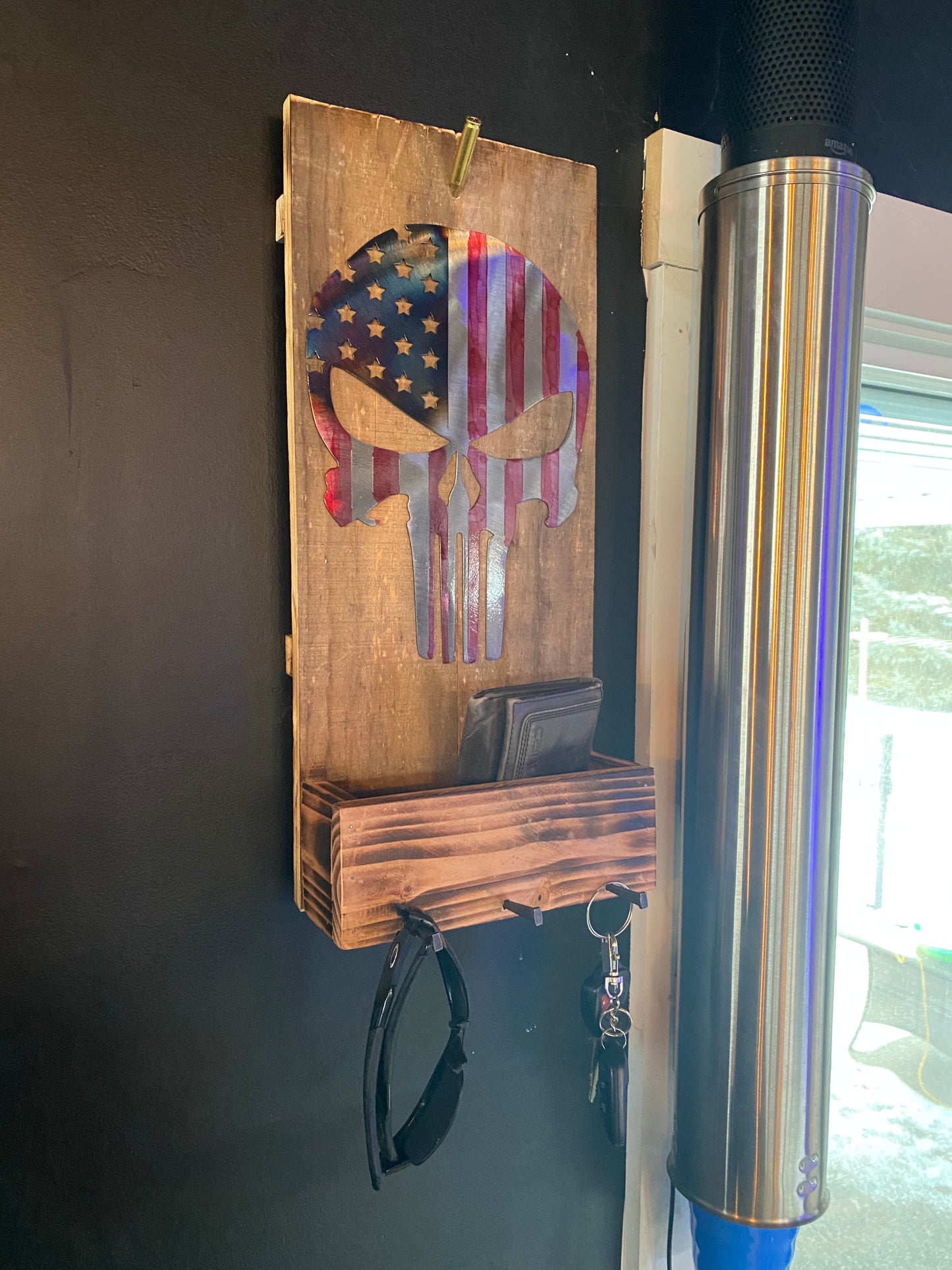 Flag Skull Man Rack Hat rack for the guys American Pride