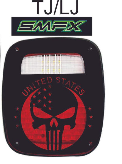 Skull States tail light cover pair