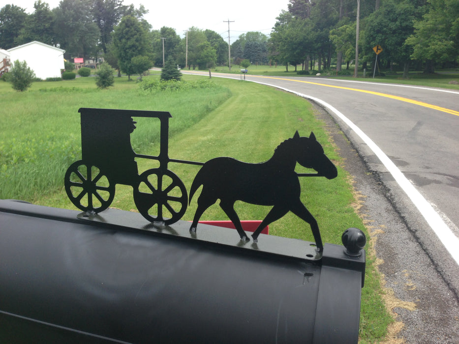 Amish Mailbox topper powder coated steel mail box