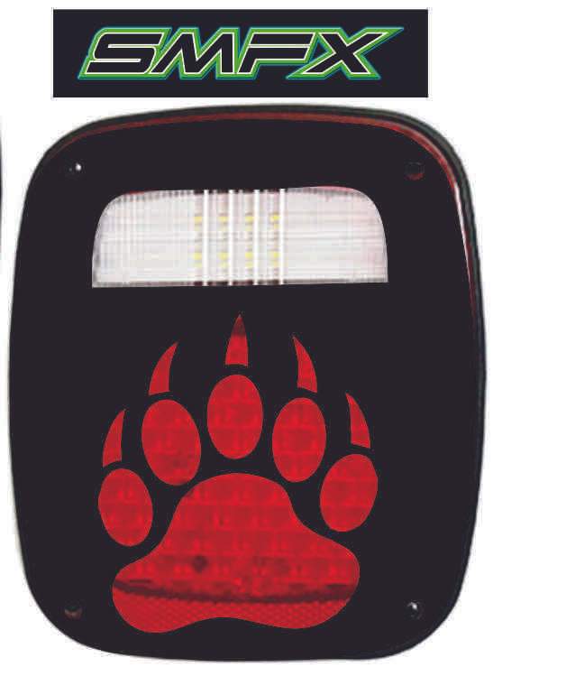 Bear Claw tail light cover pair