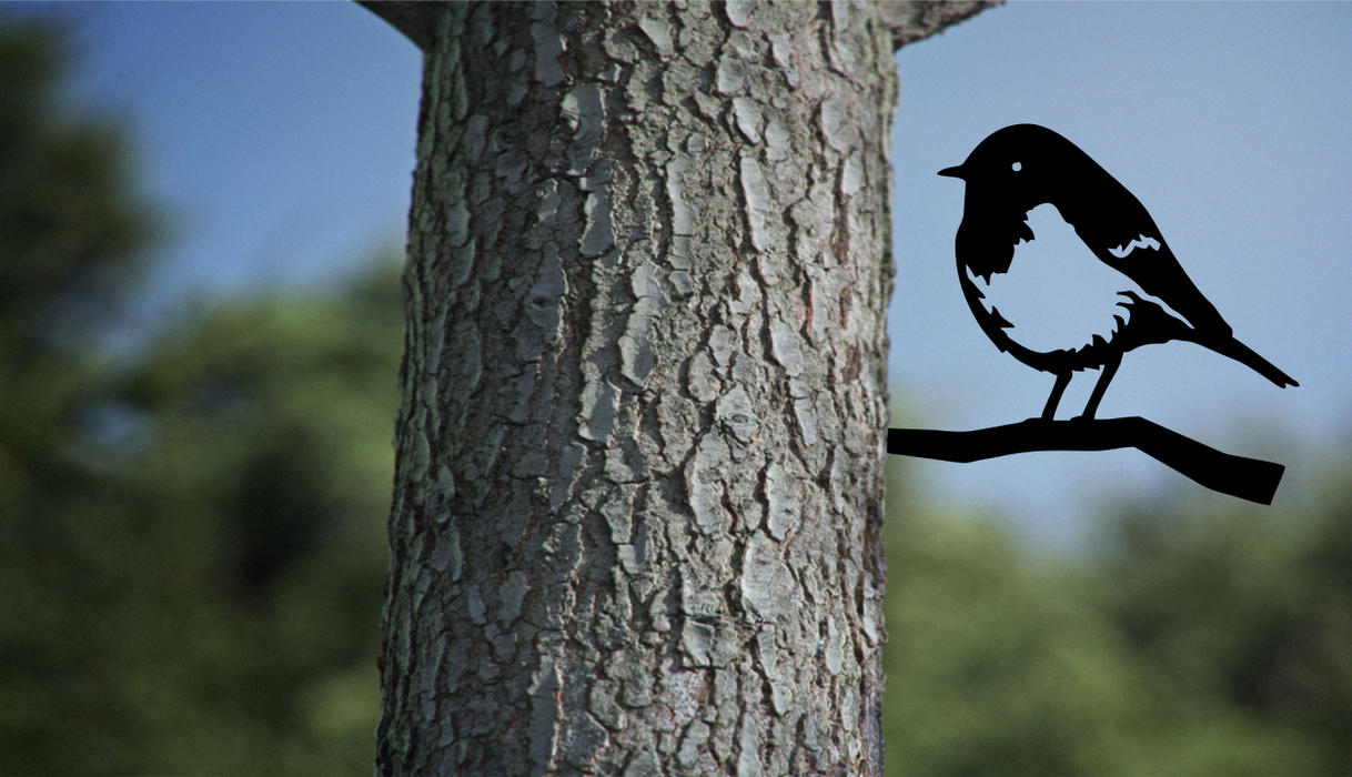 Metal Bird On a Branch Tree Art Garden Yard Decoration Steel Animals Silhouettes