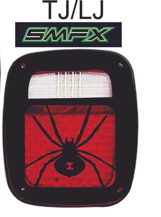 Black Widow Spider tail light cover pair