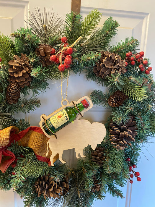 Buffalo cordial ornament holder little bottles of alcohol