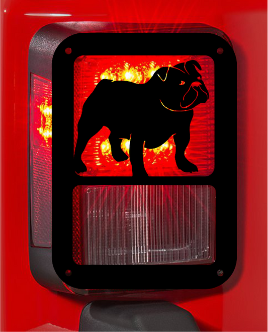 Bull dog body tail light cover pair