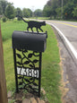 Cat Mailbox topper powder coated steel mail box