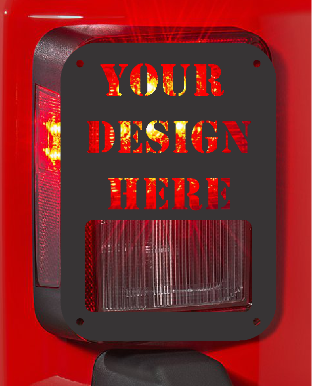 Custom design tail light cover pair