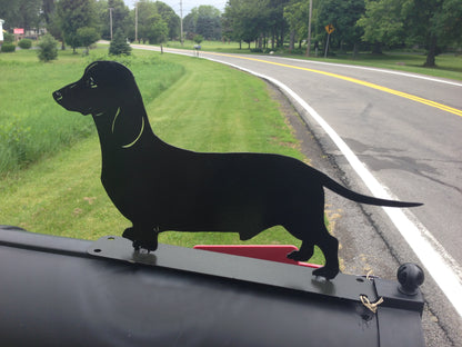 Dog dachshund wiener dog Mailbox topper powder coated steel mail box