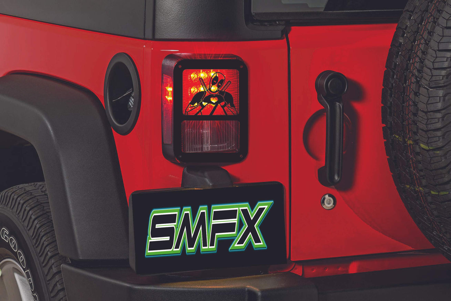 deadpool  tail light cover pair