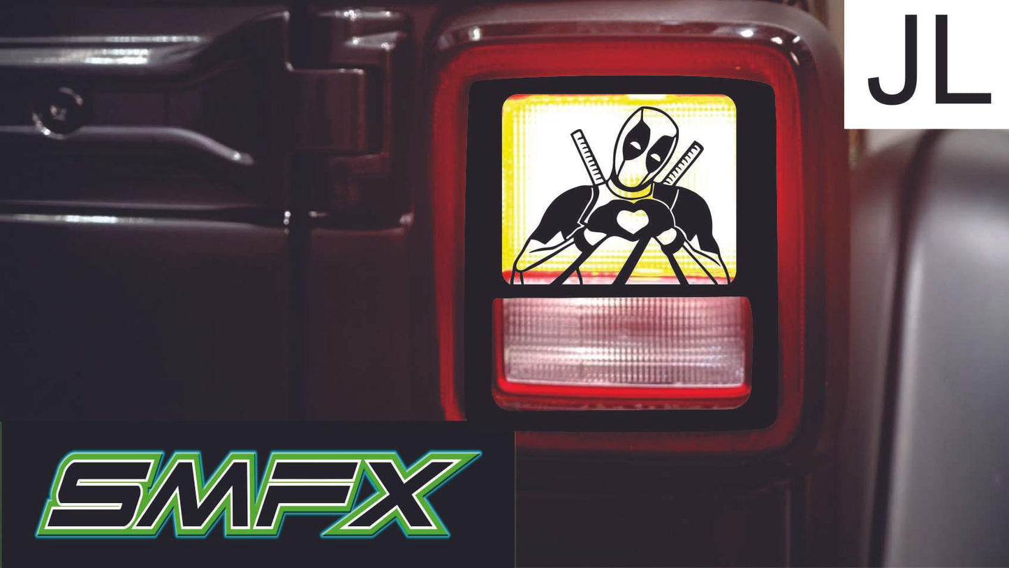 deadpool  tail light cover pair