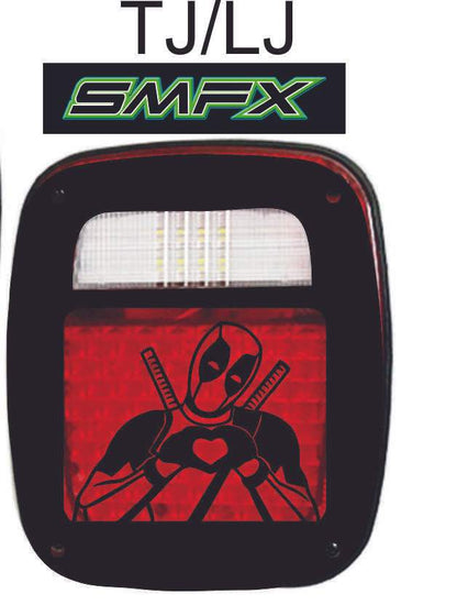 deadpool  tail light cover pair