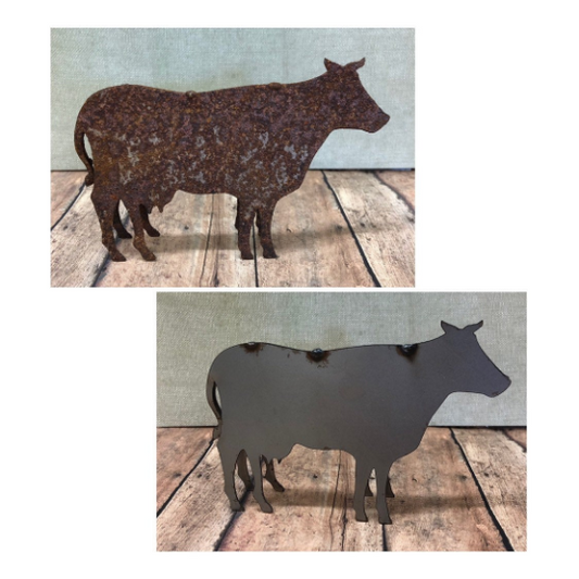 Cow Metal Art 6" 12" 18", Laser cut farmhouse decor will rust