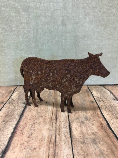 Cow Metal Art 6" 12" 18", Laser cut farmhouse decor will rust