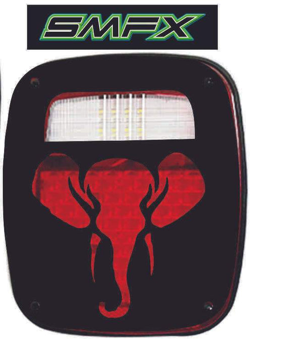Elephant tail light cover pair