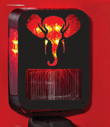 Elephant tail light cover pair