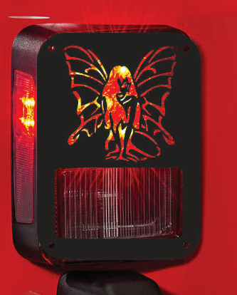 Fairy sitting tail light cover pair