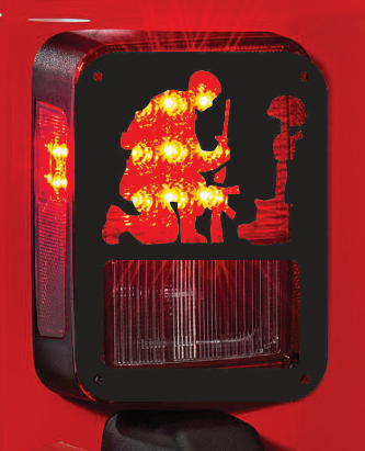 Fallen soldier tail light cover pair
