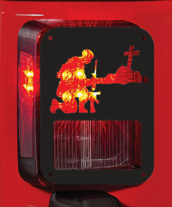 Fallen soldier Cross tail light cover pair